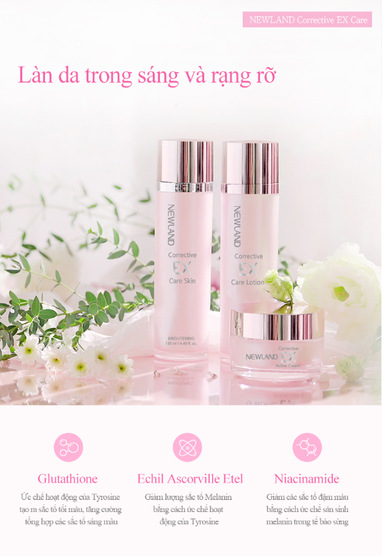 Bộ dưỡng trắng se khít chân lông Newland Corrective Ex từ thiên nhiên Bộ dưỡng trắng se khít chân lông Newland Corrective Ex từ thiên nhiên