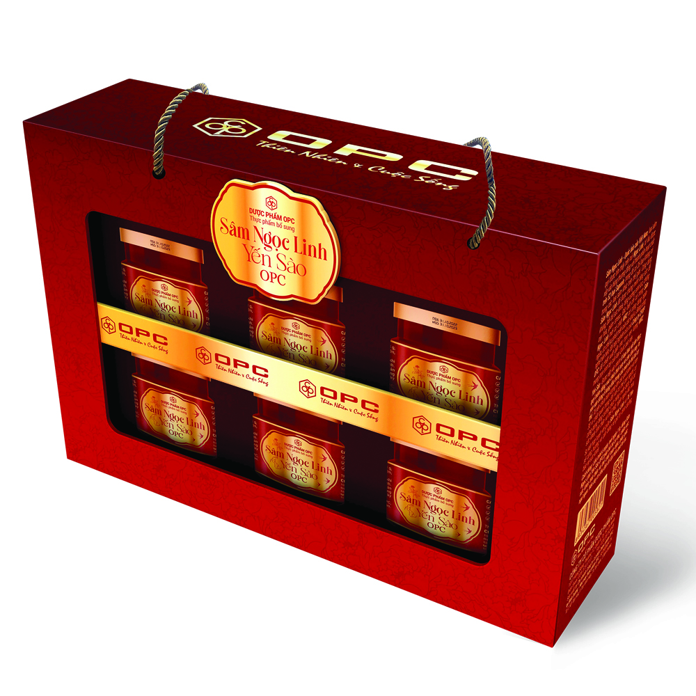 Sâm Ngọc Linh yến sào hộp gồm 6 lọ, 75ml/lọ Sâm Ngọc Linh yến sào hộp gồm 6 lọ, 75ml/lọ