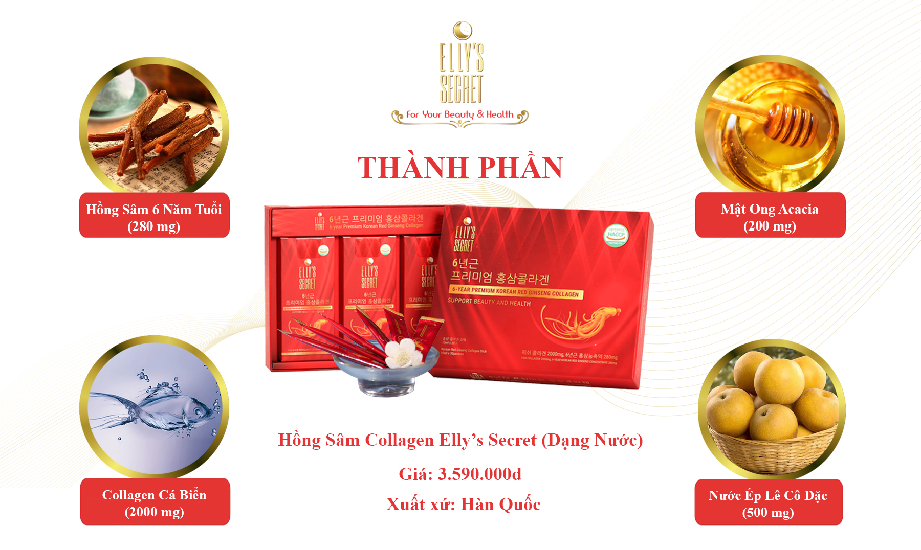 Thành phần thiên nhiên cao cấp và hồng sâm với 150 hợp chất ginsengnoside Thành phần thiên nhiên cao cấp và hồng sâm với 150 hợp chất ginsengnoside