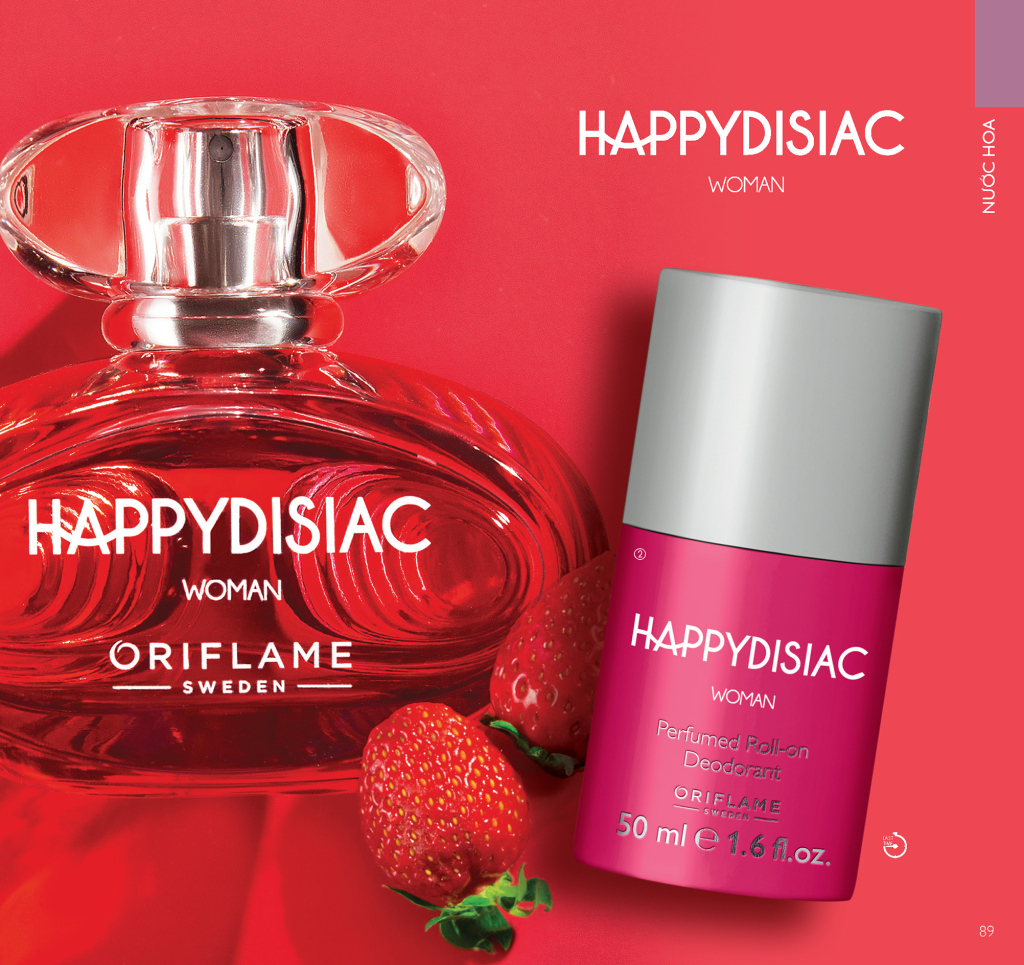 Combo nước hoa nữ và lăn khử mùi Happydisiac Oriflame Combo nước hoa nữ và lăn khử mùi Happydisiac Oriflame
