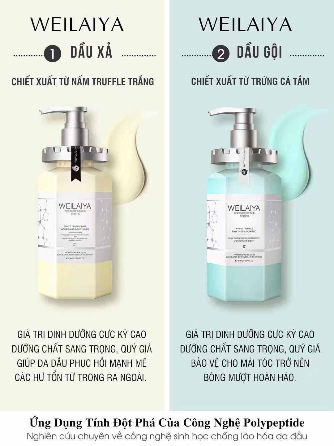 Bộ đôi dầu gội và dầu xả phục hồi Truffle - chăm sóc tóc toàn diện và da đầu khỏe  Bộ đôi dầu gội và dầu xả phục hồi Truffle - chăm sóc tóc toàn diện và da đầu khỏe