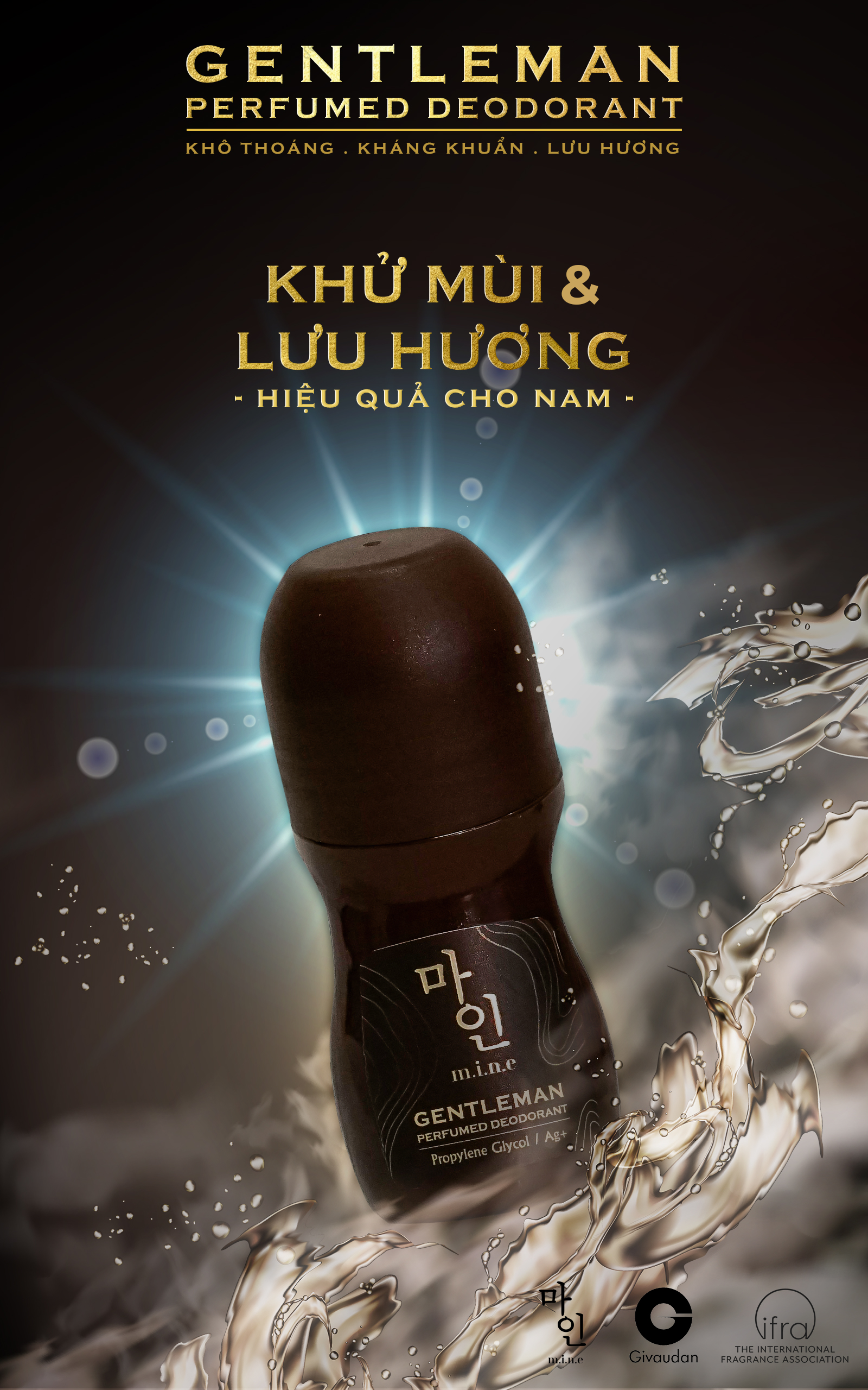 Lăn khử mùi nam Mine 3 tầng hương nam tính, dễ chịu Lăn khử mùi nam Mine 3 tầng hương nam tính, dễ chịu