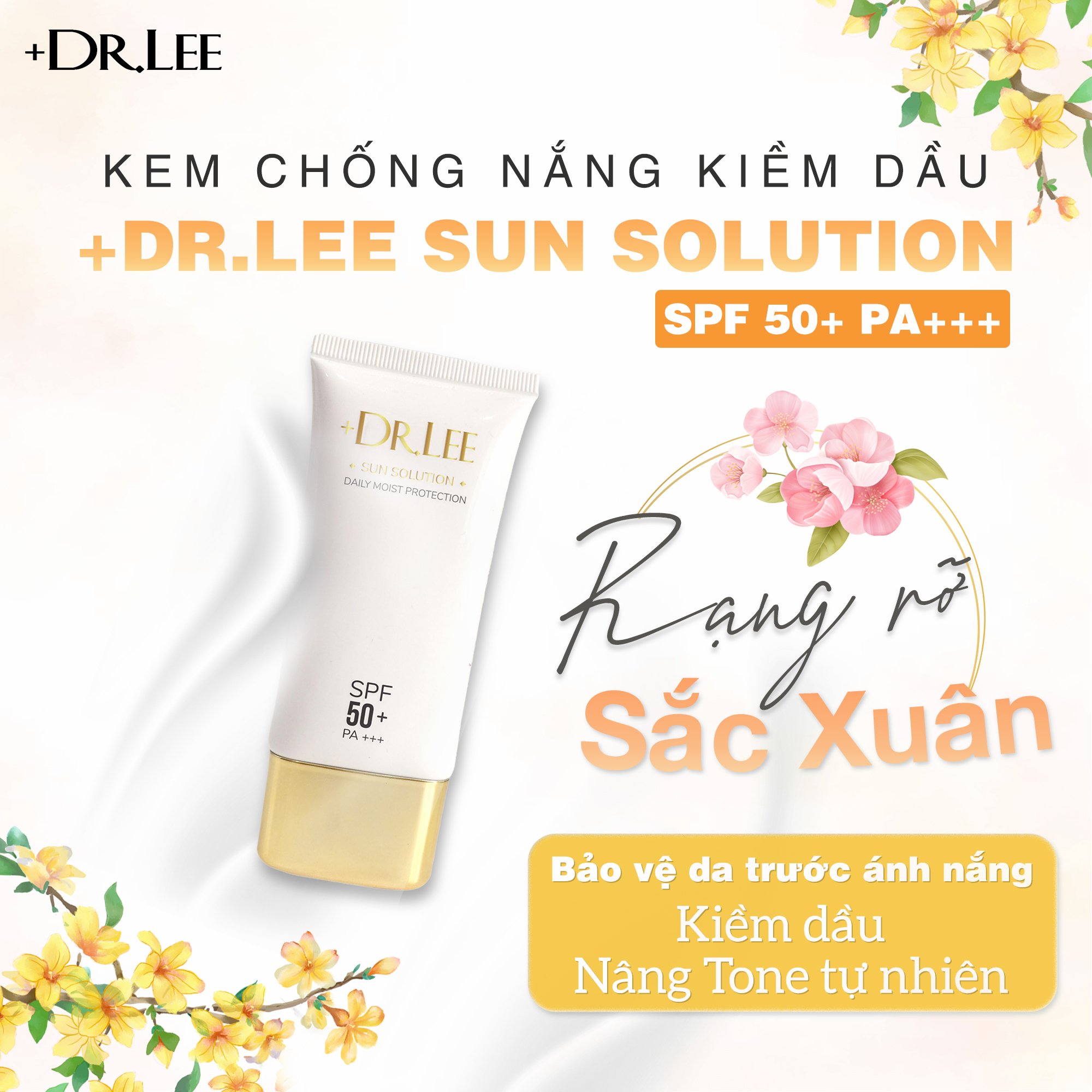 Kem Chống Nắng Kiềm Dầu +Dr.Lee Dưỡng Ẩm Sáng Da SPF 50+ PA+++ Kem Chống Nắng Kiềm Dầu +Dr.Lee Dưỡng Ẩm Sáng Da SPF 50+ PA+++