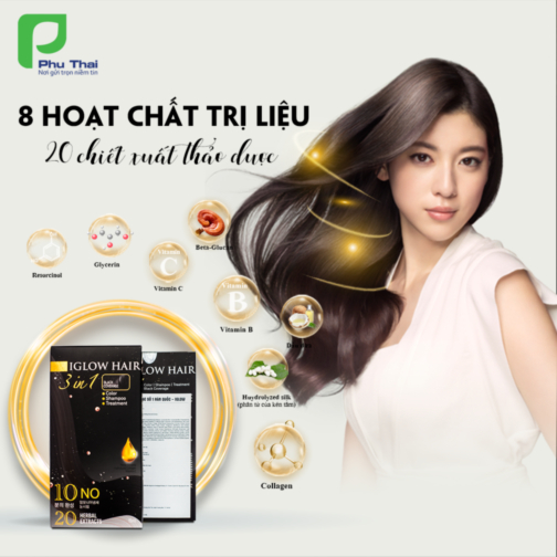 Dầu gội phủ bạc IGLOW HAIR Hàn Quốc thảo dược, không Amoniac Dầu gội phủ bạc IGLOW HAIR Hàn Quốc thảo dược, không Amoniac