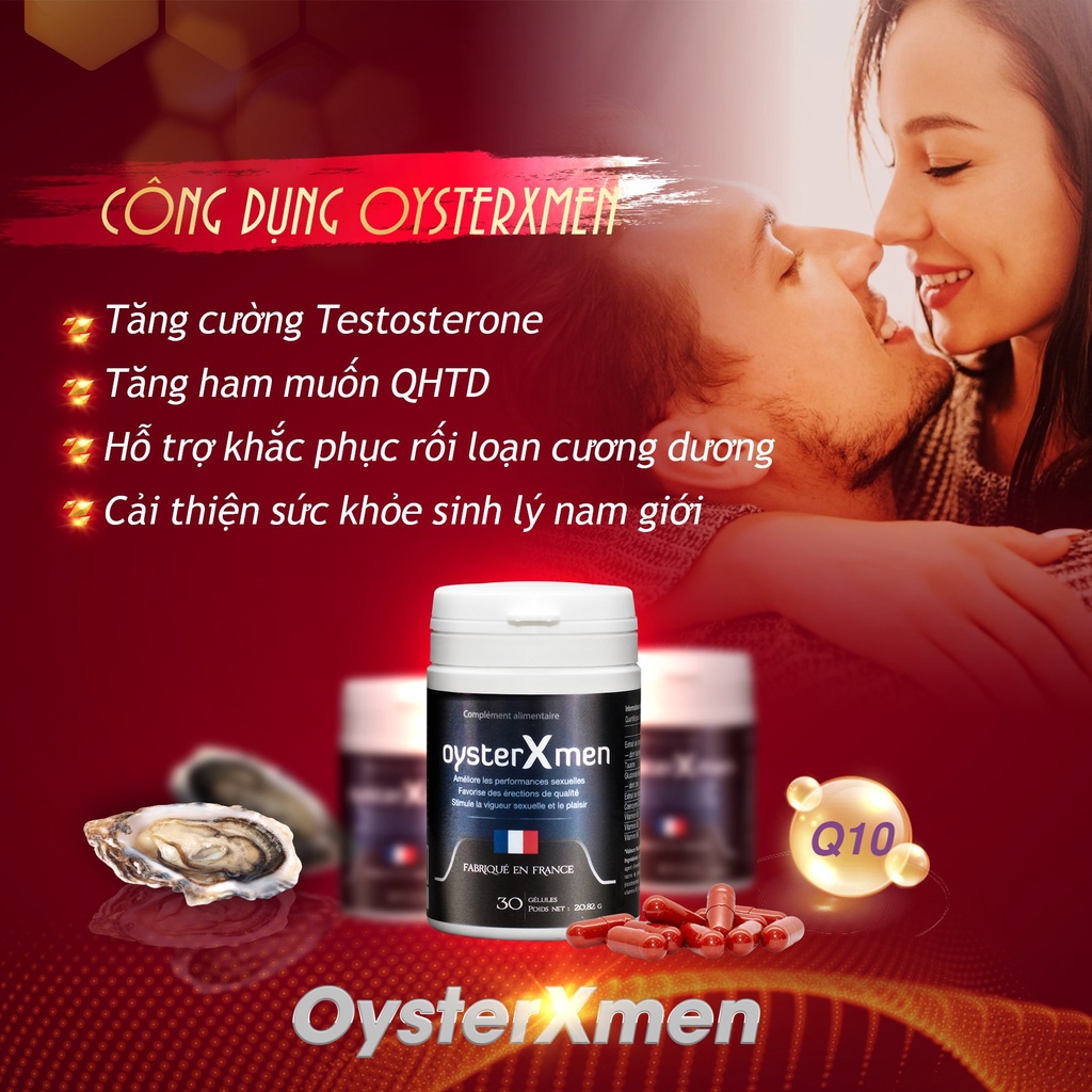 Thành phần chiết xuất từ hàu, nhân sâm, kẽm và vitamin thiết yếu Thành phần chiết xuất từ hàu, nhân sâm, kẽm và vitamin thiết yếu