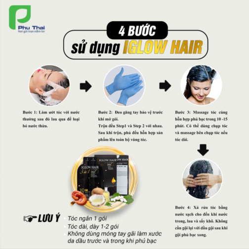 Dầu gội phủ bạc IGLOW HAIR Hàn Quốc sử dụng rất đơn giản và hiệu quả nhanh Dầu gội phủ bạc IGLOW HAIR Hàn Quốc sử dụng rất đơn giản và hiệu quả nhanh