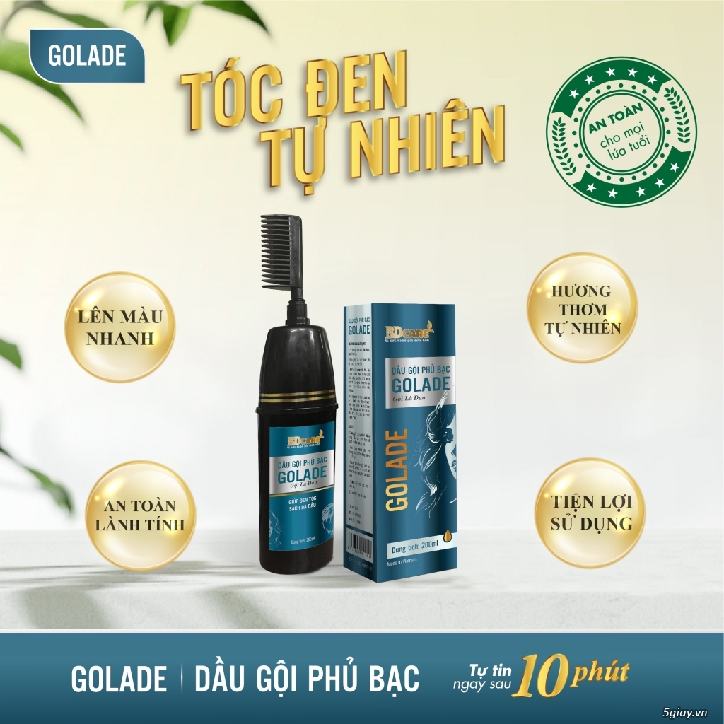 Dầu gội phủ bạc Golade 200ml đen mượt, dưỡng tóc Dầu gội phủ bạc Golade 200ml đen mượt, dưỡng tóc