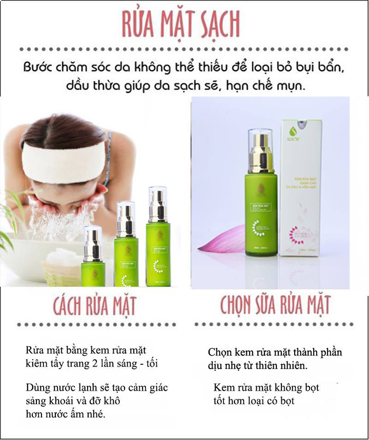 Kem rửa mặt Suen dành cho da thường Kem rửa mặt Suen dành cho da thường