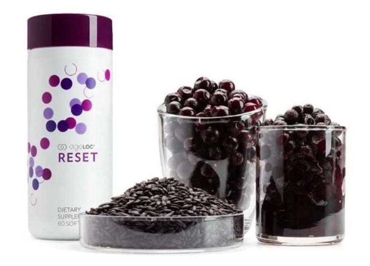 Thực phẩm bảo vệ sức khỏe chống lão hóa, tăng cường sức khỏe Ageloc Reset Nuskin chiết xuất từ gạo nếp cẩm, quả lý chua đen và việt quất Thực phẩm bảo vệ sức khỏe chống lão hóa, tăng cường sức khỏe Ageloc Reset Nuskin chiết xuất từ gạo nếp cẩm, quả lý chua đen và việt quất