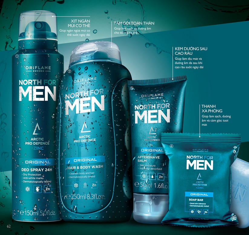 Bộ sản phẩm North for Men cho nam giới từ Thụy Điển Bộ sản phẩm North for Men cho nam giới từ Thụy Điển