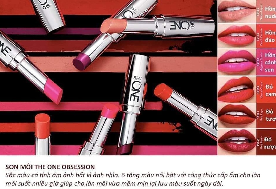 Các màu sắc dòng son lì dạng kem The One Obsession - Oriflame Các màu sắc dòng son lì dạng kem The One Obsession - Oriflame