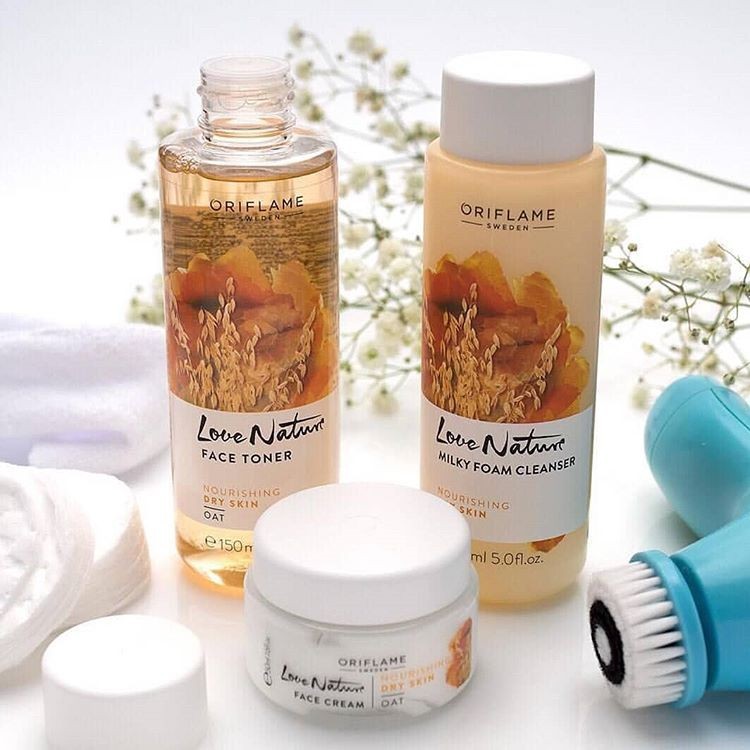 Combo làm sạch và dưỡng da lúa mạch cho da khô Oriflame 33522 33524 33523 Combo làm sạch và dưỡng da lúa mạch cho da khô Oriflame 33522 33524 33523