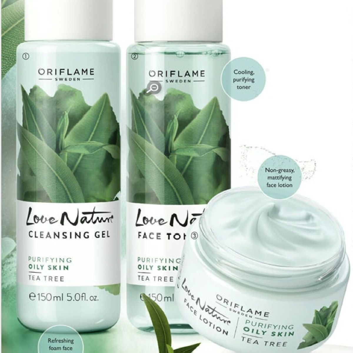 Combo làm sạch và dưỡng da trà xanh cho da dầu Oriflame Combo làm sạch và dưỡng da trà xanh cho da dầu Oriflame