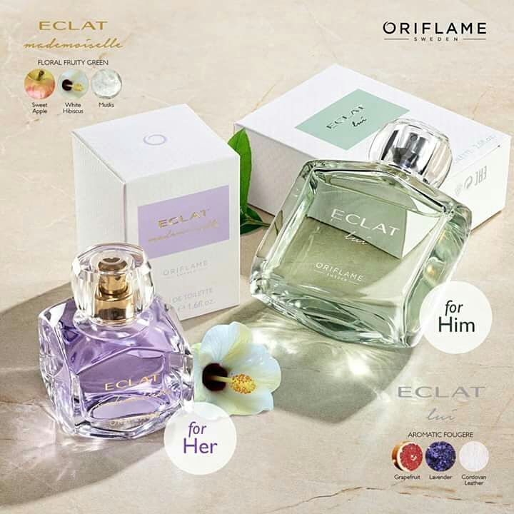 Combo nước hoa Oriflame Eclat Mademoiselle cho nữ và Eclat Lui cho nam Combo nước hoa Oriflame Eclat Mademoiselle cho nữ và Eclat Lui cho nam