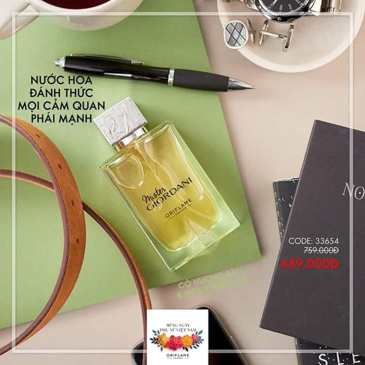 Nước hoa nam Mister Giordani 33654 Oriflame đánh thức mọi cảm quan phái mạnh Nước hoa nam Mister Giordani 33654 Oriflame đánh thức mọi cảm quan phái mạnh