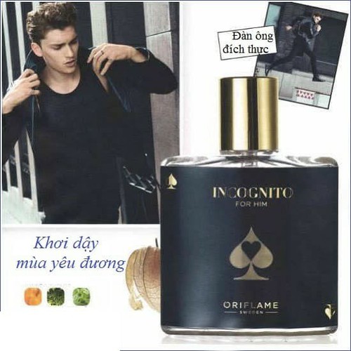 Nước hoa nam Oriflame 32540 Incognito for Him hương nước khoáng thơm mát Nước hoa nam Oriflame 32540 Incognito for Him hương nước khoáng thơm mát