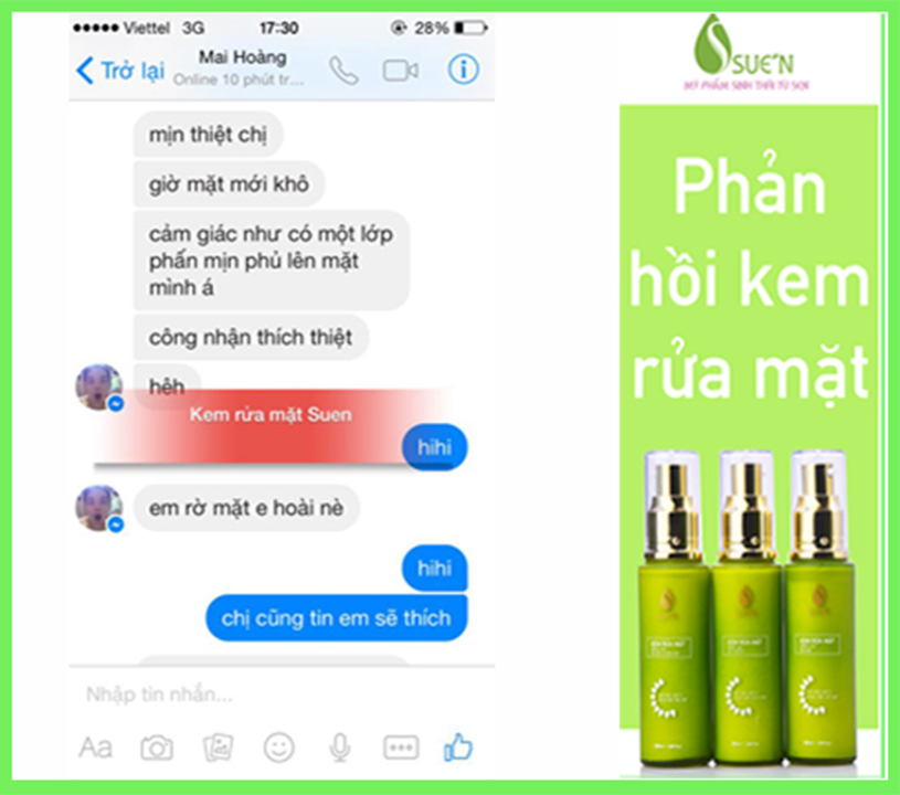 Phản hồi từ khách hàng của sản phẩm Sữa rửa mặt dành cho da thường Suen Phản hồi từ khách hàng của sản phẩm Sữa rửa mặt dành cho da thường Suen