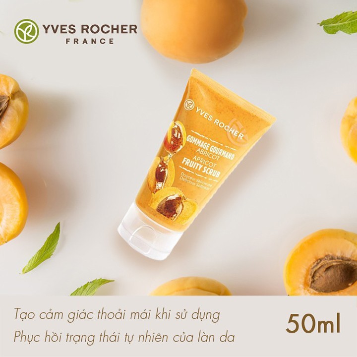 Tẩy Tế Bào Chết Da Mặt Yves Rocher Apricot Fruity Scrub 50ml chính hãng Tẩy Tế Bào Chết Da Mặt Yves Rocher Apricot Fruity Scrub 50ml chính hãng