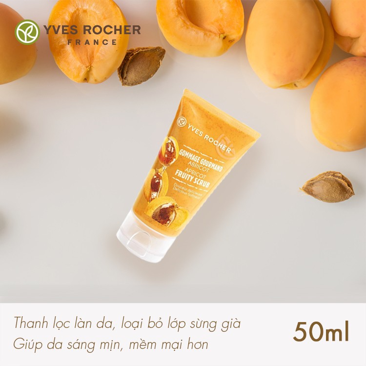 Tẩy Tế Bào Chết Da Mặt Yves Rocher Apricot Fruity Scrub 50ml chính hãng Tẩy Tế Bào Chết Da Mặt Yves Rocher Apricot Fruity Scrub 50ml chính hãng