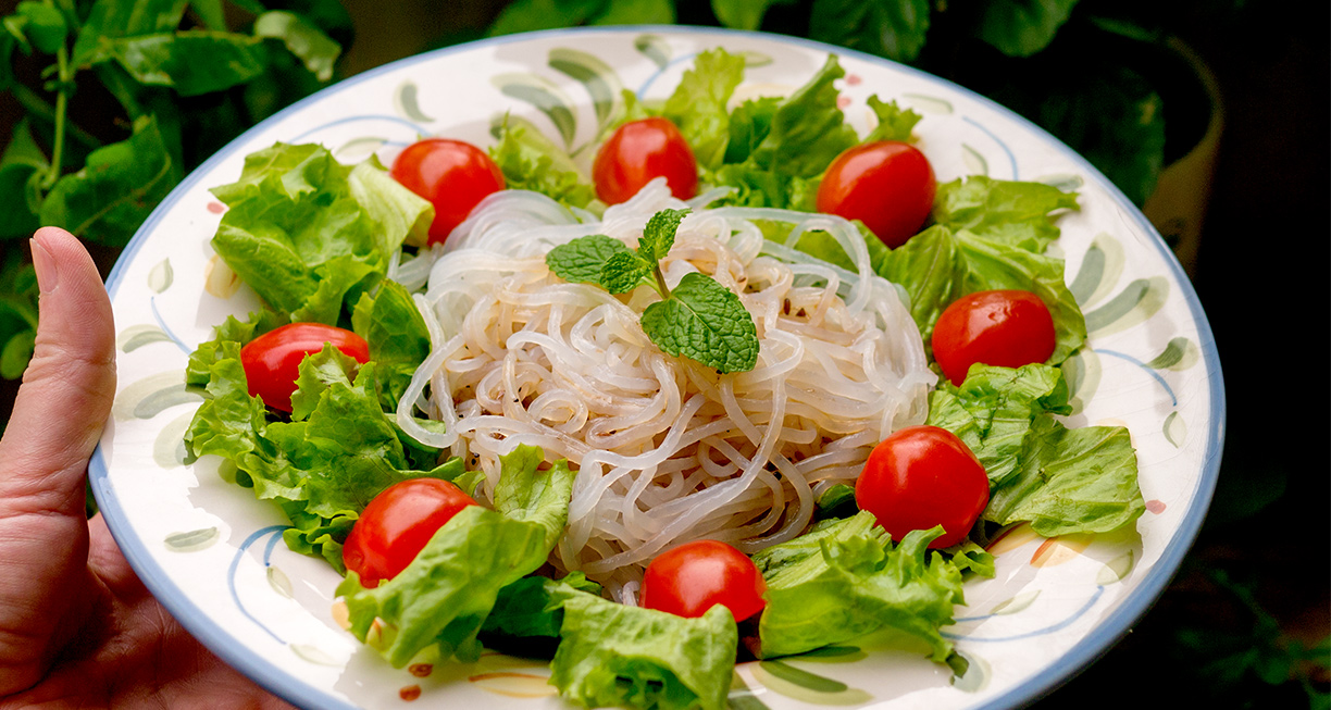 Mì nưa Konjac Excoook dạng sợi phù hợp chế biến các món ăn khô Mì nưa Konjac Excoook dạng sợi phù hợp chế biến các món ăn khô