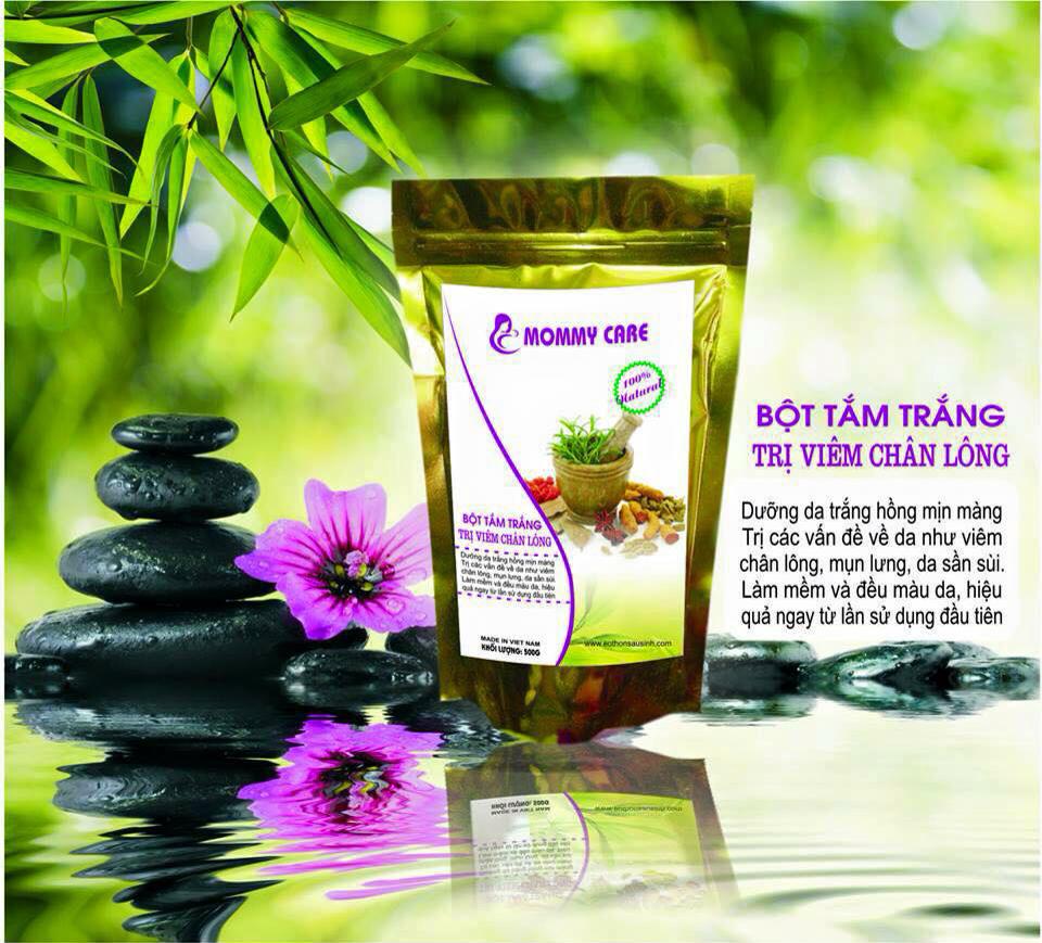 bột tắm trắng trị viêm lỗ chân lông