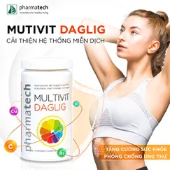 Bổ Sung Vitamin & Khoáng Chất Multivit Daglig Pharmatech Na Uy Tăng Đề Kháng 180 viên