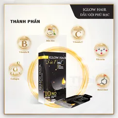 Dầu gội phủ bạc IGLOW HAIR Hàn Quốc thảo dược, không Amoniac
