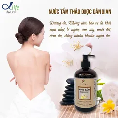 Nước Tắm Thảo Dược Hương Quê 500ml  Dưỡng Ẩm, Trắng Da, Giảm Mụn Cơ Thể & Giảm Rạn Da