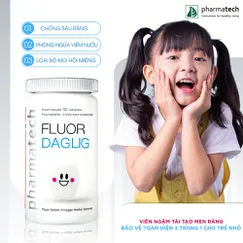 Viên Ngậm Trắng Răng, Chống Sâu Răng, Giảm Hôi Miệng & Chảy Máu Chân Răng Fluor Daglig 90 Viên Na Uy