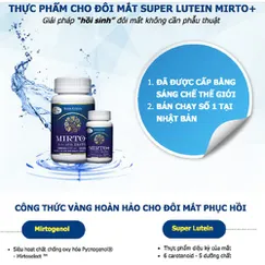 Viên uống bổ trợ mắt Super Lutein Mirto Plus từ Nhật - 120 viên
