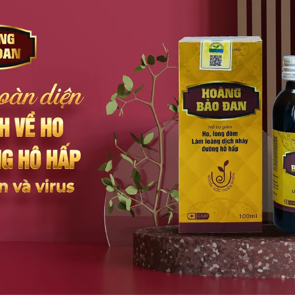 Cao ho Hoàng Bảo Đan hết ho, tiêu đờm, bổ phổi 100ml