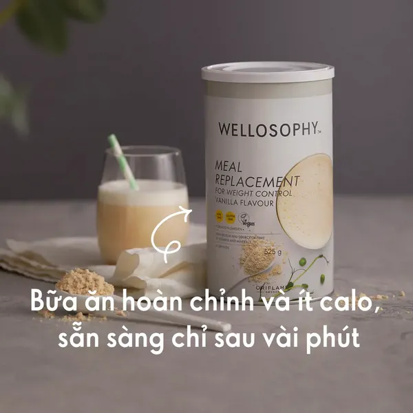 Thực phẩm thay thế bữa ăn kiểm soát cân nặng, tăng đề kháng, chống lão hóa vị vani 525g 
