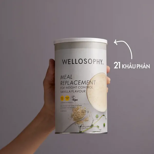 Thực phẩm thay thế bữa ăn kiểm soát cân nặng, tăng đề kháng, chống lão hóa vị vani 525g 