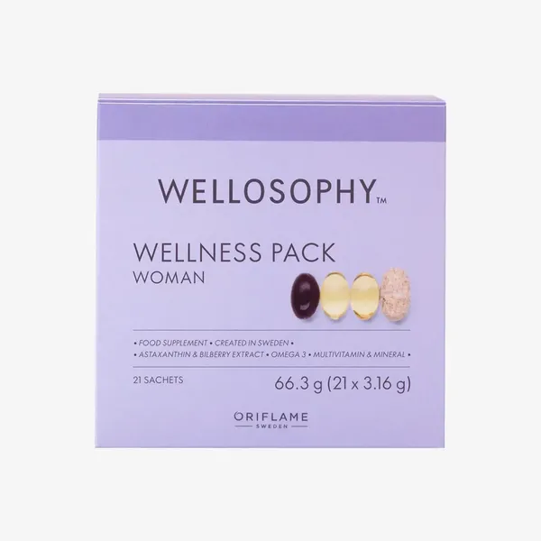 Thực phẩm bảo vệ sức khỏe chống lão hóa, tăng đề kháng cho nữ WELLOSOPHY Wellness Pack Woman 38838