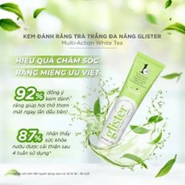 Kem đánh răng trà trắng đa năng Glister từ Mỹ 110729