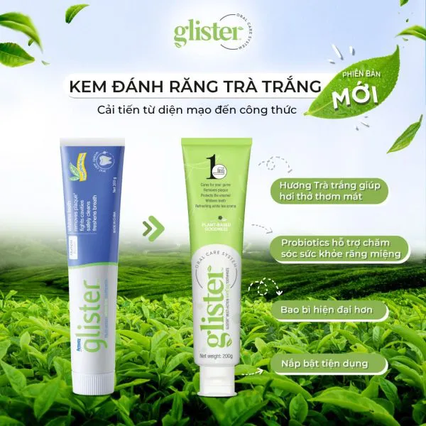 Kem đánh răng trà trắng đa năng Glister từ Mỹ 110729