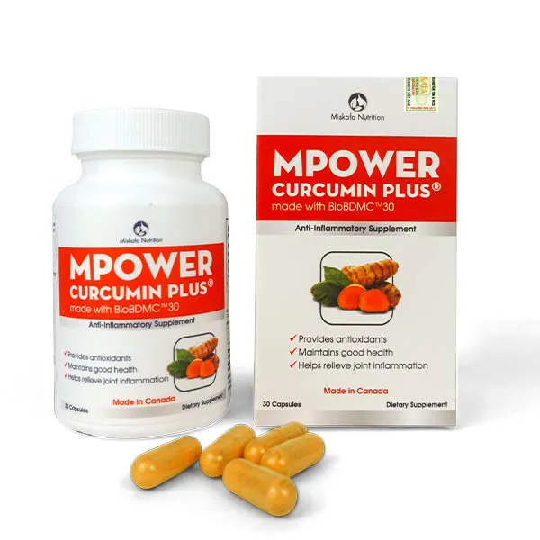 Viên Uống Mpower Curcumin Plus BioBDMC30 Canada Tăng Cường Sức Khỏe, Chống Lão Hóa 30 Viên