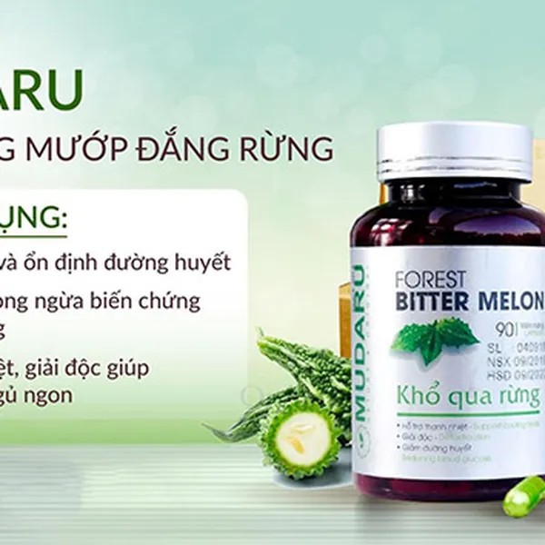 Viên Khổ Qua Rừng Mudaru 90 Viên Cải Thiện Đường Huyết, Thanh Nhiệt, Ngủ Ngon