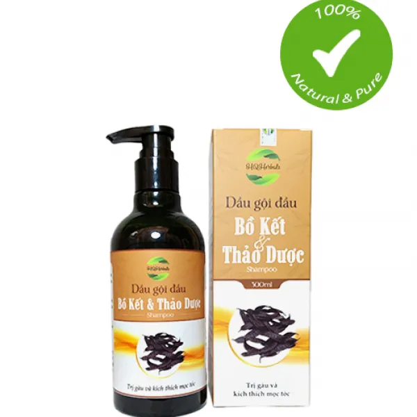 Dầu Gội Bồ Kết & Thảo Dược Hương Quê 500ml Tóc Khỏe, Bóng Mượt
