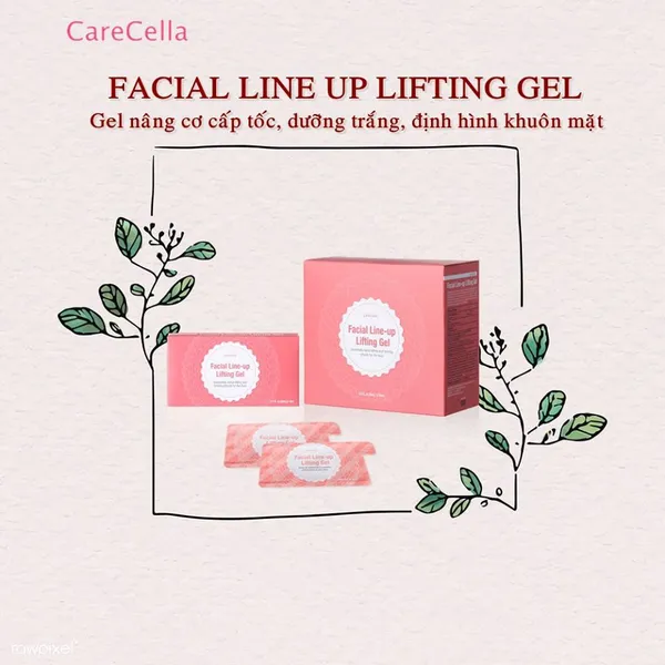 Gel nâng cơ xóa nhăn mờ nám CareCella Hàn Quốc 4 túi gel/ hộp