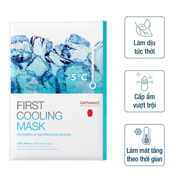 Mặt nạ dịu da khẩn cấp Cell Fusion C Hàn Quốc First Cooling Mask 27g x 5miếng