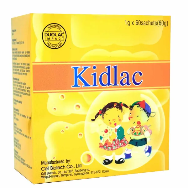 Men Vi Sinh Kidlac Hàn Quốc Hỗ Trợ Tiêu Hóa Trẻ Em, Tăng Hấp Thu, Tăng Miễn Dịch Hộp 30 Gói