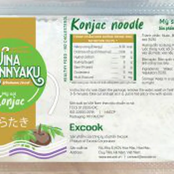 Mì nưa Konjac Excook giảm cân, cho người tiểu đường 150g hộp đơn sợi