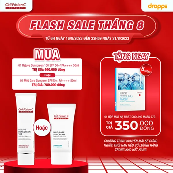 Mua 1 kem chống nắng Cell Fusion C Hàn Quốc tặng 1 hộp mặt nạ dịu da, cấp ẩm 5 miếng