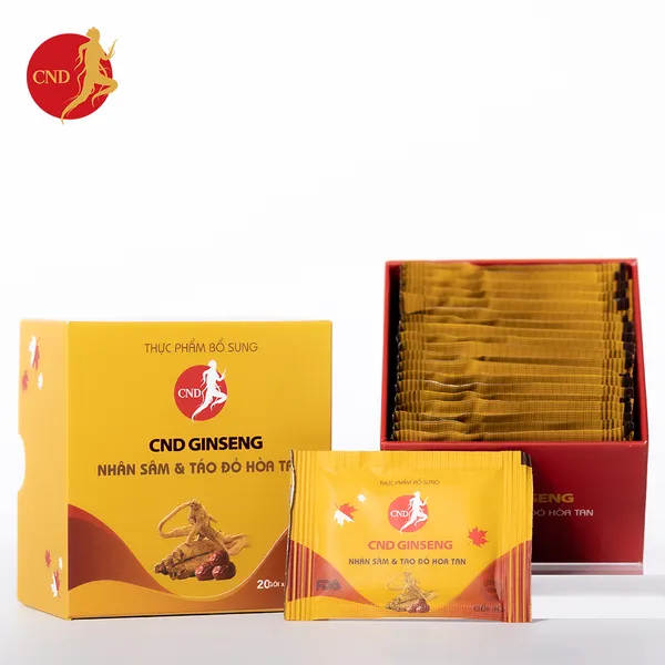 Nhân Sâm Canada CND & Táo Đỏ Hòa Tan Ngủ Ngon, Tăng Đề Kháng 20góix3g