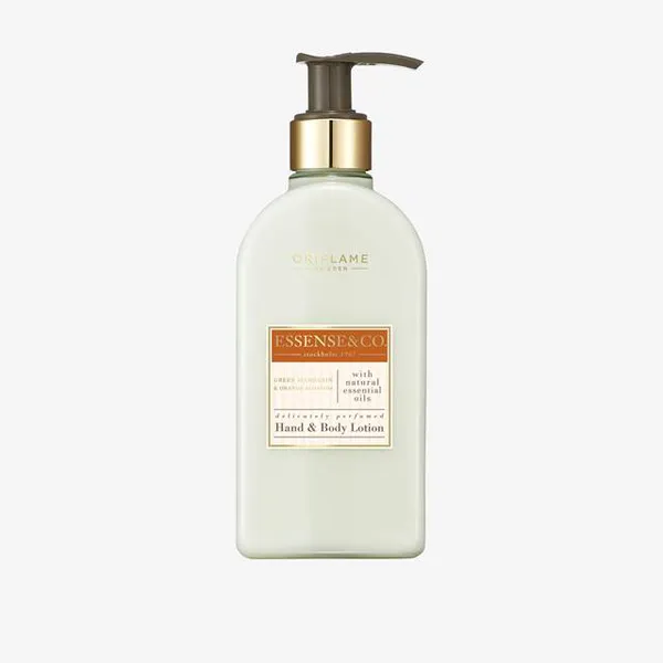 Sữa dưỡng thể & da tay Oriflame tinh dầu quýt xanh & hoa cam tươi Essense&Co 35834 300ml