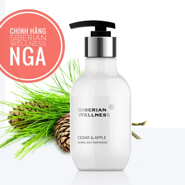 Sữa dưỡng thể hạt thông xắt & táo Siberian Wellness 250ml 410018 từ Nga