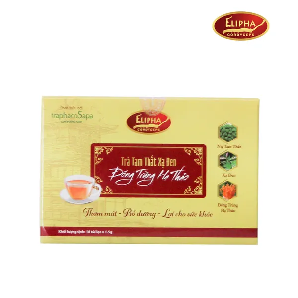 Trà Tam Thất Xạ Đen Đông Trùng Hạ Thảo TraphacoSapa 18góix1.5g
