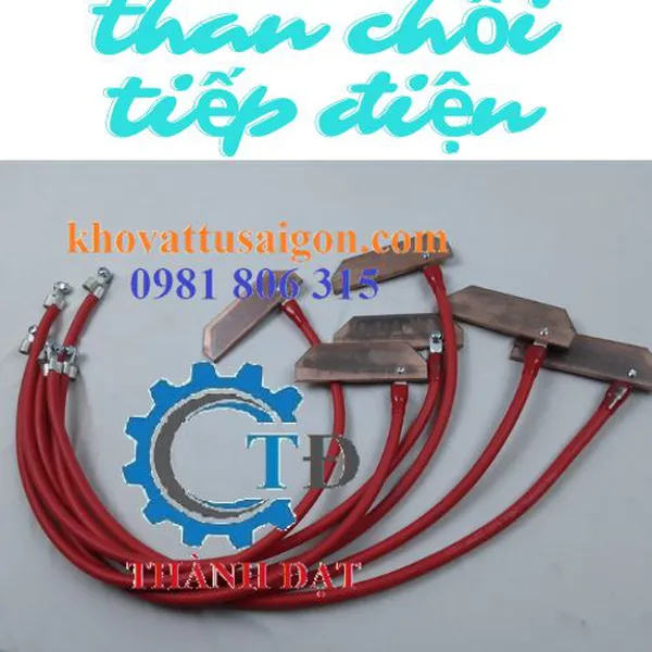 Than gắn chổi tiếp điện cầu trục