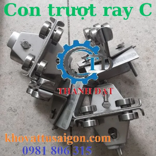 Con lăn trượt cáp ray C cầu trục